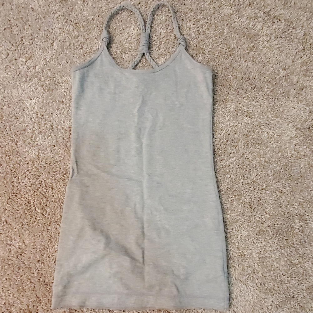 Grey tunic yoga tank top